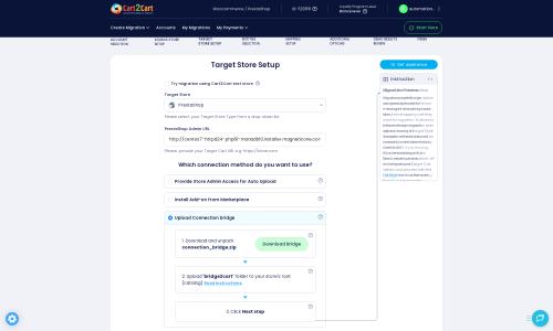 Click to enlarge the image Target Store Setup with PrestaShop