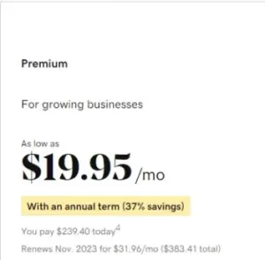 godaddy pricing