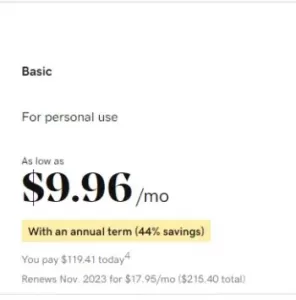 godaddy pricing